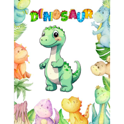 Dino Fun: 26 Coloring Pages for Kids - PDF DOWNLOAD