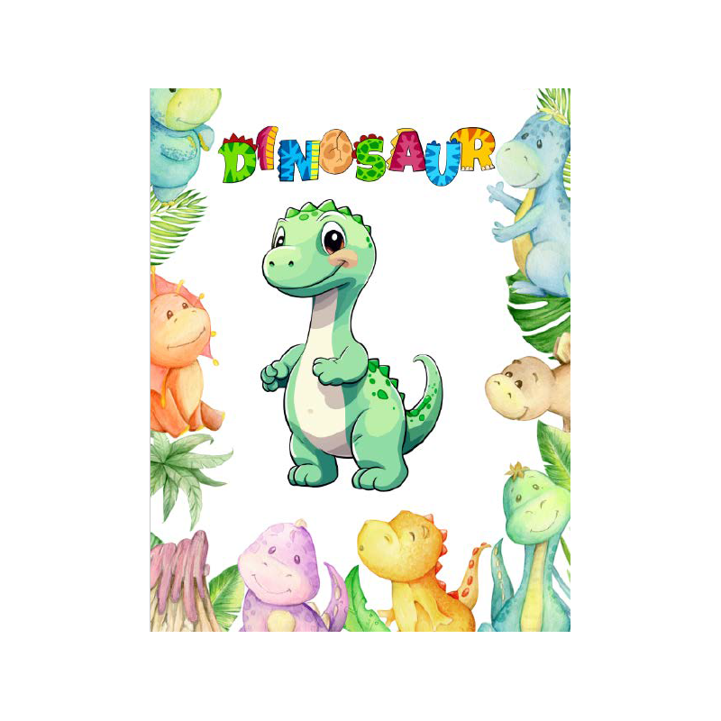 Dino Fun: 26 Coloring Pages for Kids - PDF DOWNLOAD