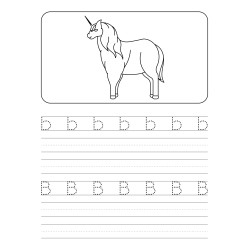 Unicorn Letter Tracing Coloring Book: 26 Pages - PDF DOWNLOAD