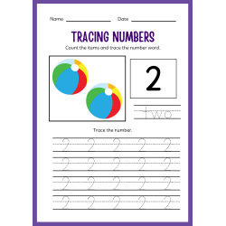 Kindergarten Numbers Workbook: 44 Pages - PDF DOWNLOAD