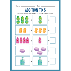 Kindergarten Addition Workbook: 21 Pages - PDF DOWNLOAD