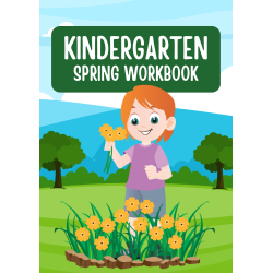 Kindergarten Spring Workbook: 25 Pages - PDF DOWNLOAD