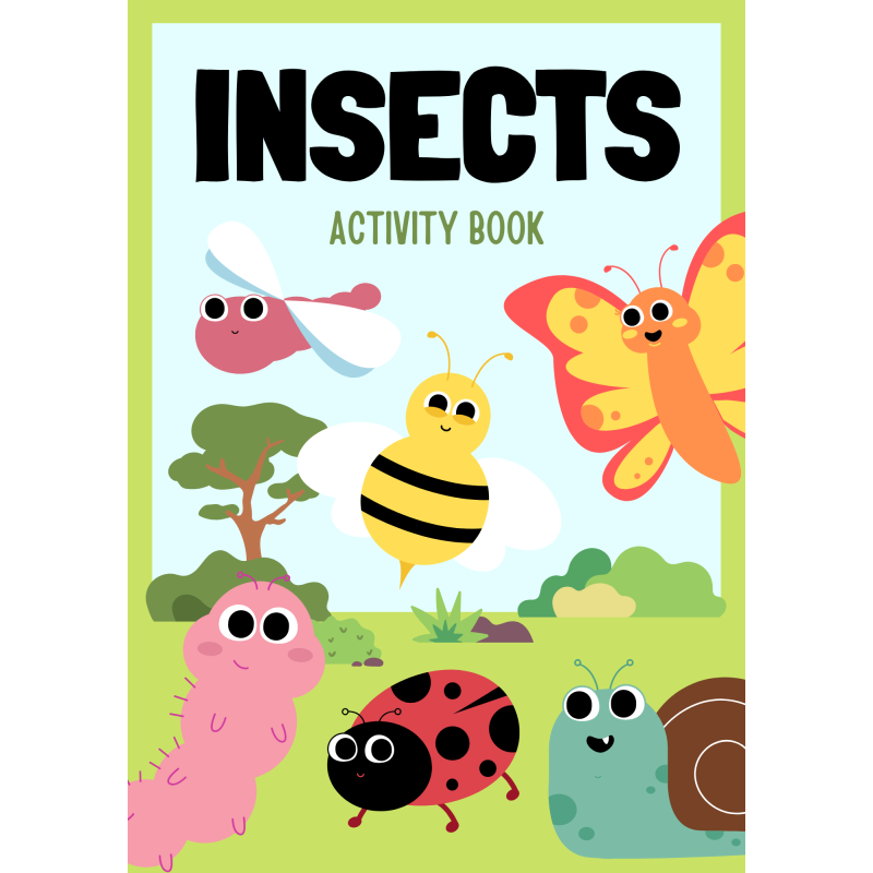 Insects Activity Book: 13 Pages - PDF DOWNLOAD