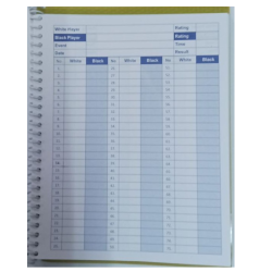 Chess Score Sheet Book , Chess Scoresheet, Chess Notation Book