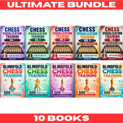 Chess Board Vision & Calculation Training: The Ultimate 10-Book Complete Collection - 5000 Curated Puzzles