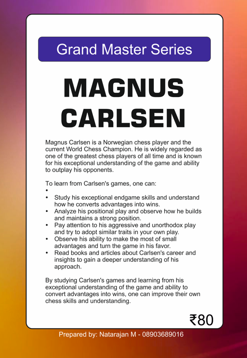 Grandmaster Series: Magnus Carlsen's Strategic Brilliance with Computer Analysis