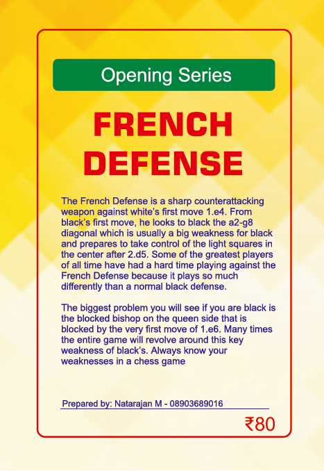 Opening Series: French Defense - Solid Foundations for Dynamic Play