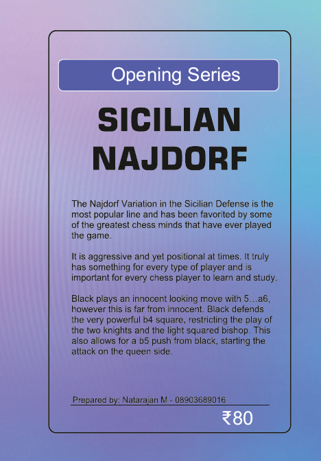 Opening Series: Sicilian Najdorf - Mastering Dynamic Sicilian Play