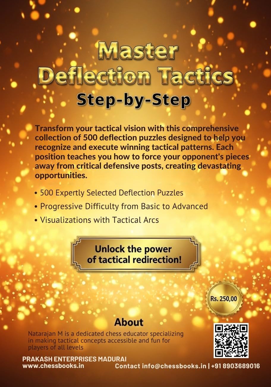 Deflection: 500 Tactical Chess Puzzles - Master the Art of Luring Pieces Away | A4 Size Chess Strategy Workbook