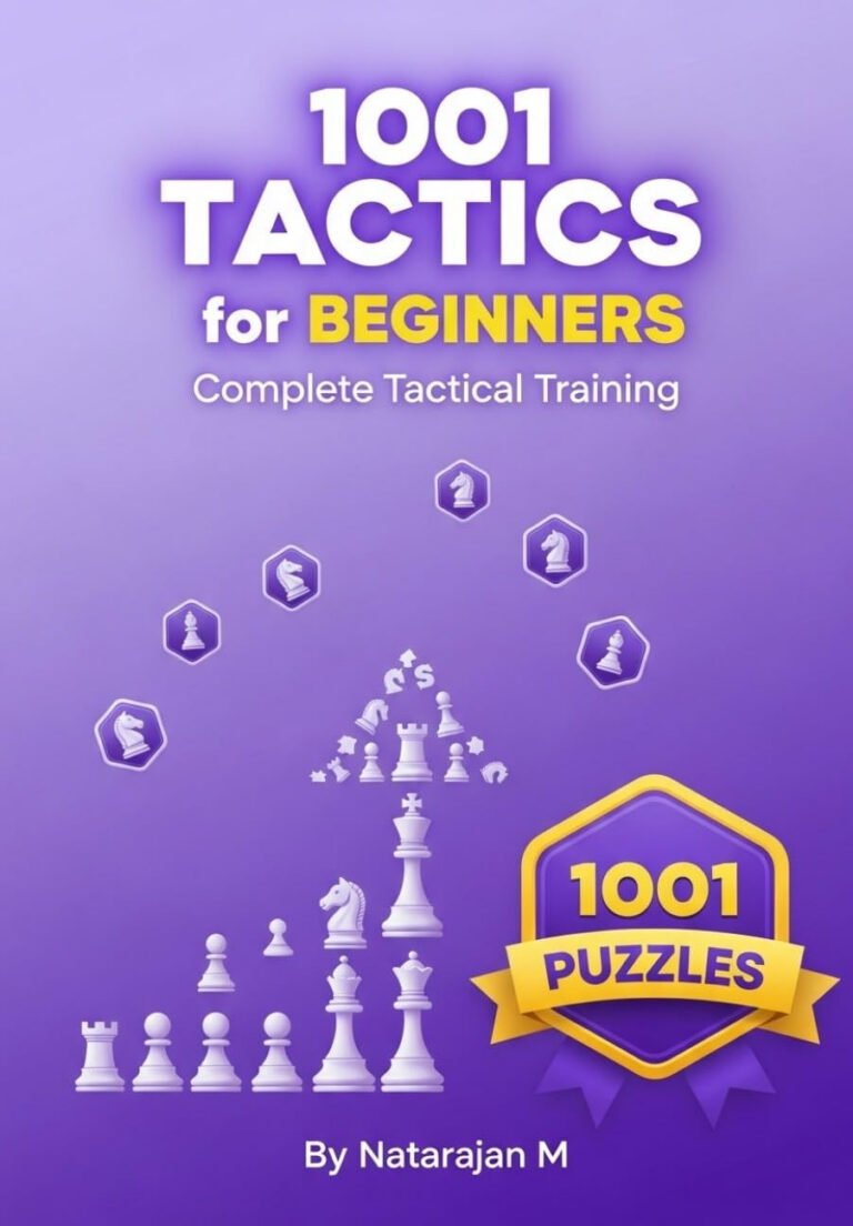 1001 Tactics for Beginners - Complete Tactical Training for Improving Chess Players | A4 Size Chess Puzzle Book