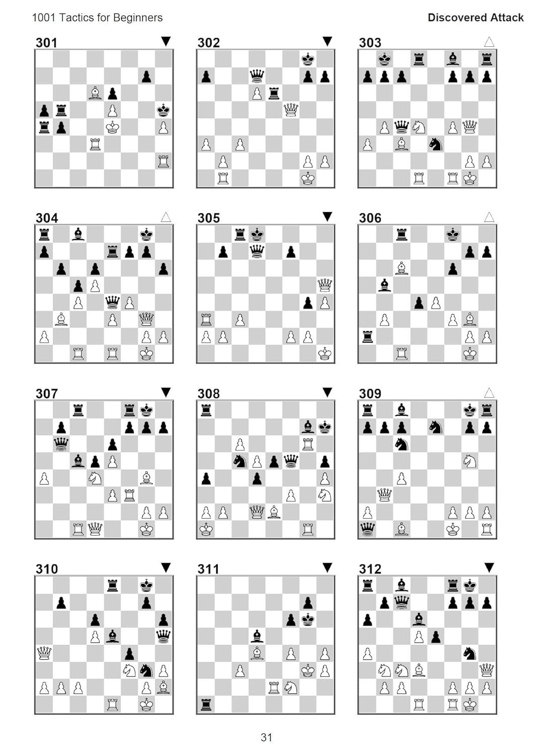 1001 Tactics for Beginners - Complete Tactical Training for Improving Chess Players | A4 Size Chess Puzzle Book