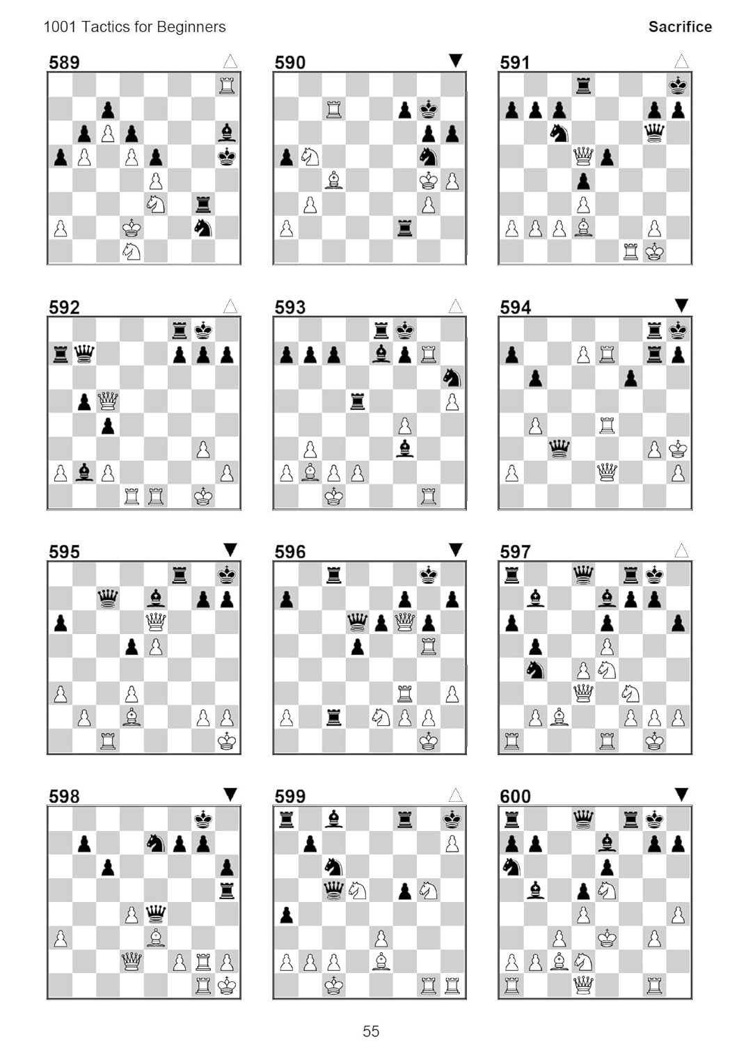 1001 Tactics for Beginners - Complete Tactical Training for Improving Chess Players | A4 Size Chess Puzzle Book