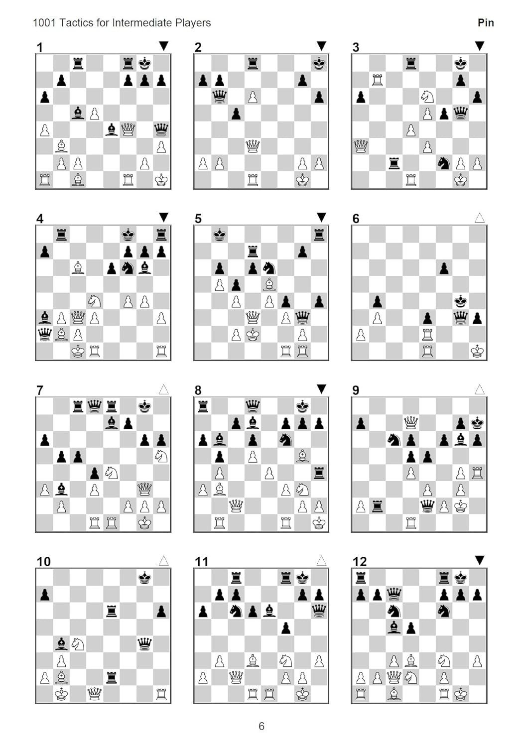 1001 Tactics for Intermediate - Complete Tactical Training for Advancing Chess Players | A4 Size Chess Puzzle Book