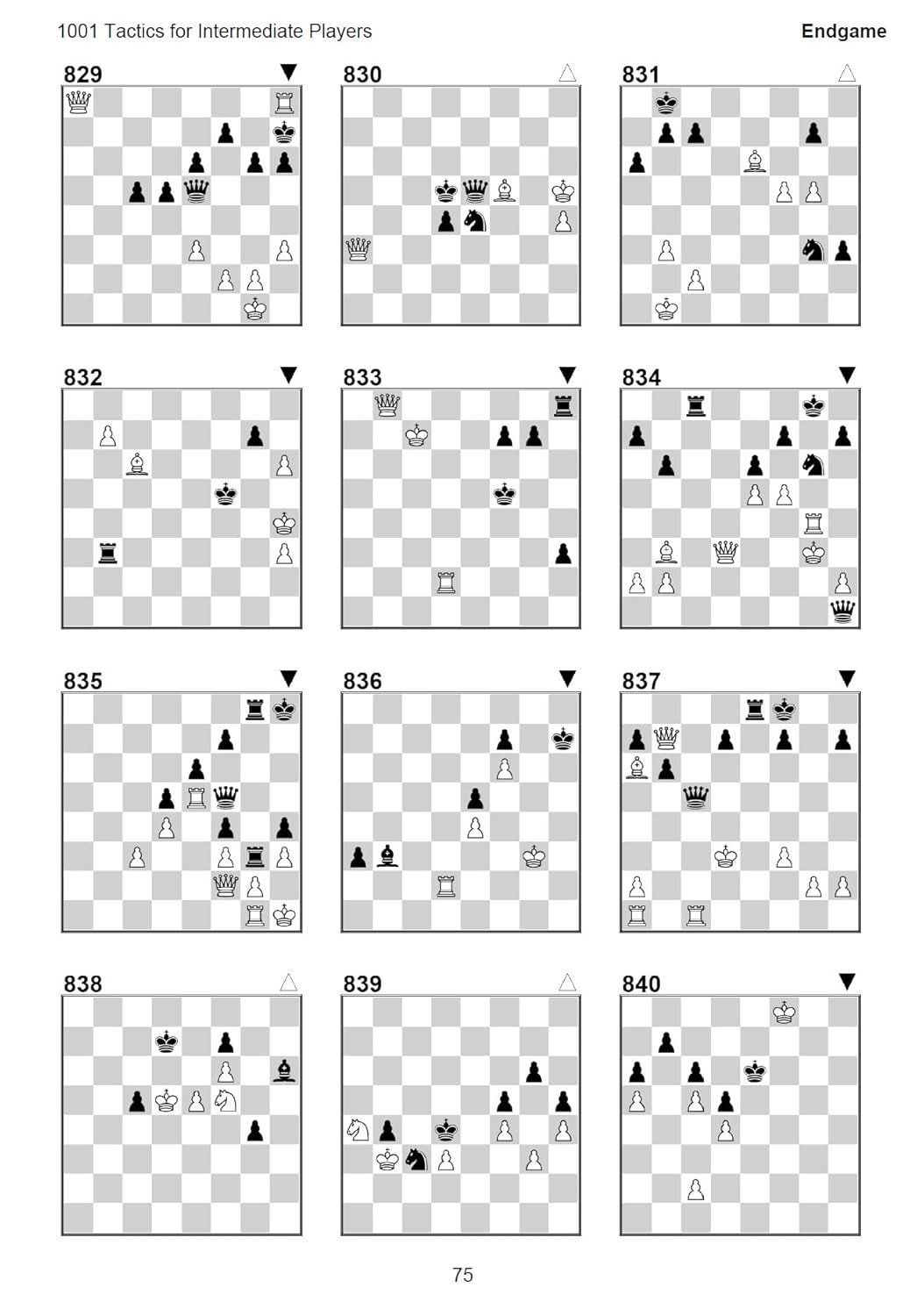 1001 Tactics for Intermediate - Complete Tactical Training for Advancing Chess Players | A4 Size Chess Puzzle Book