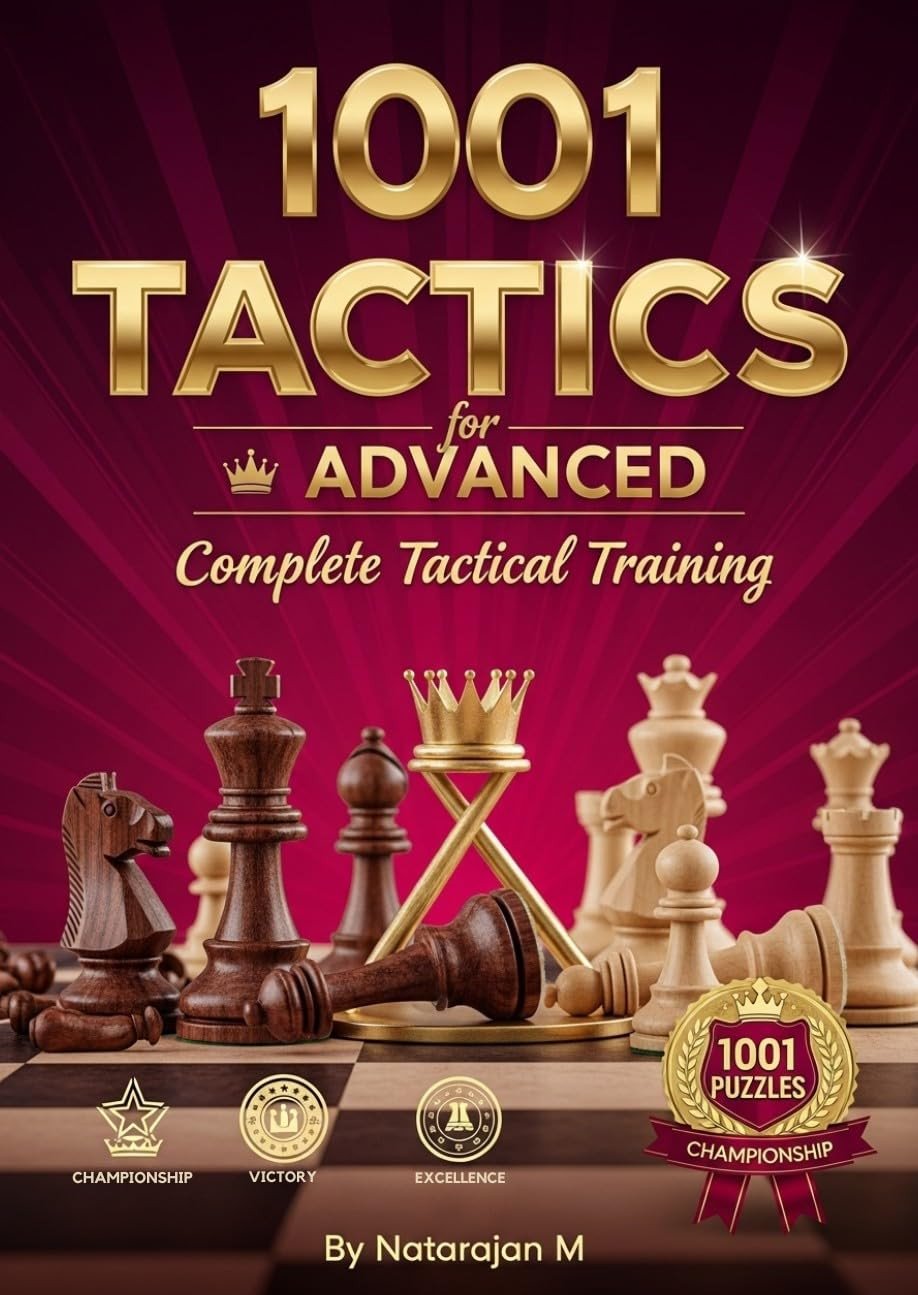 1001 Tactics for Advanced - Complete Tactical Training for Expert Chess Players | A4 Size Chess Puzzle Book