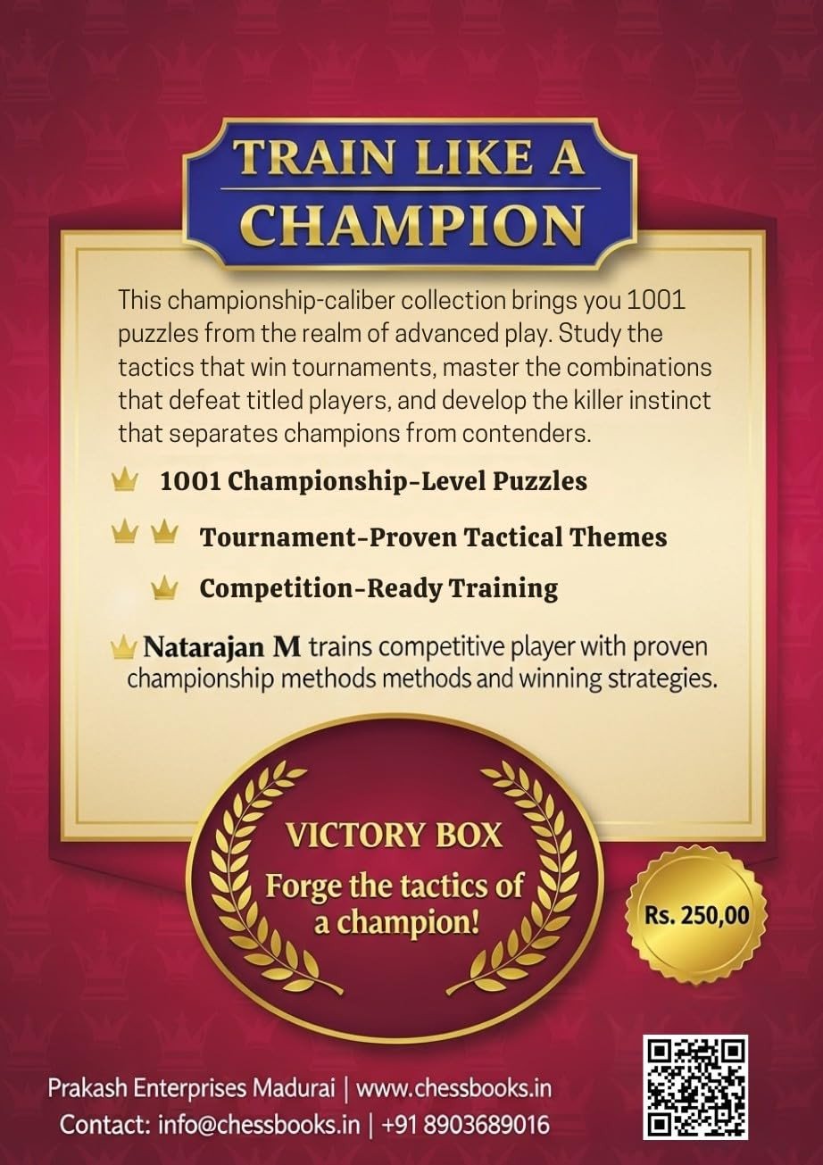 1001 Tactics for Advanced - Complete Tactical Training for Expert Chess Players | A4 Size Chess Puzzle Book