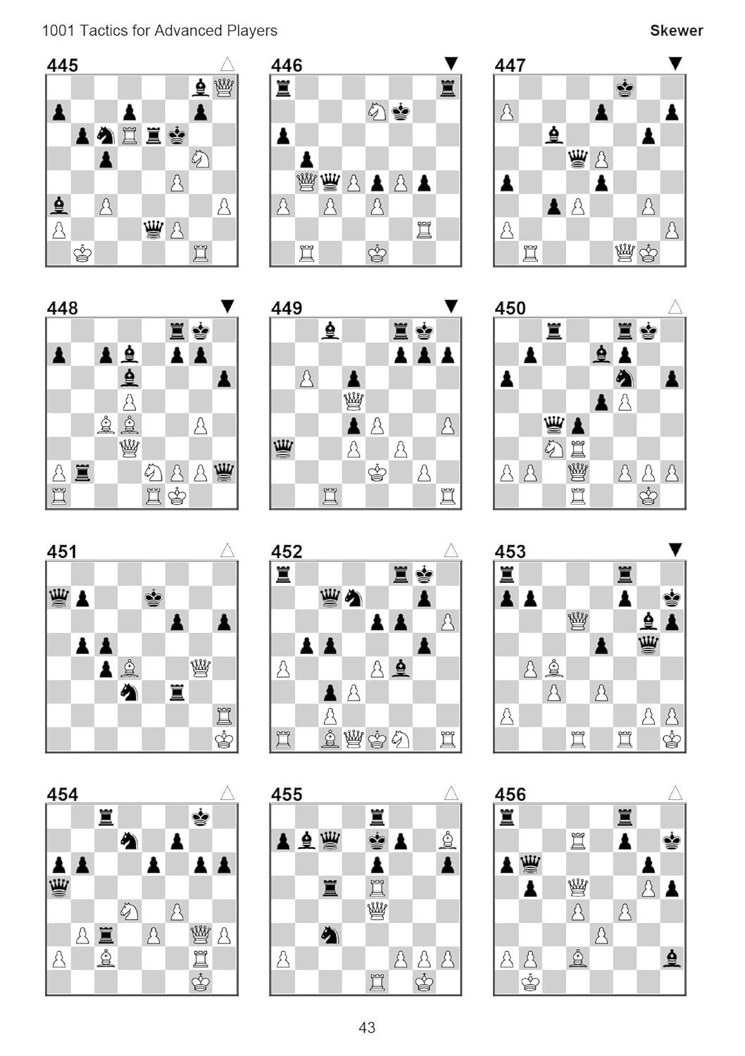 1001 Tactics for Advanced - Complete Tactical Training for Expert Chess Players | A4 Size Chess Puzzle Book
