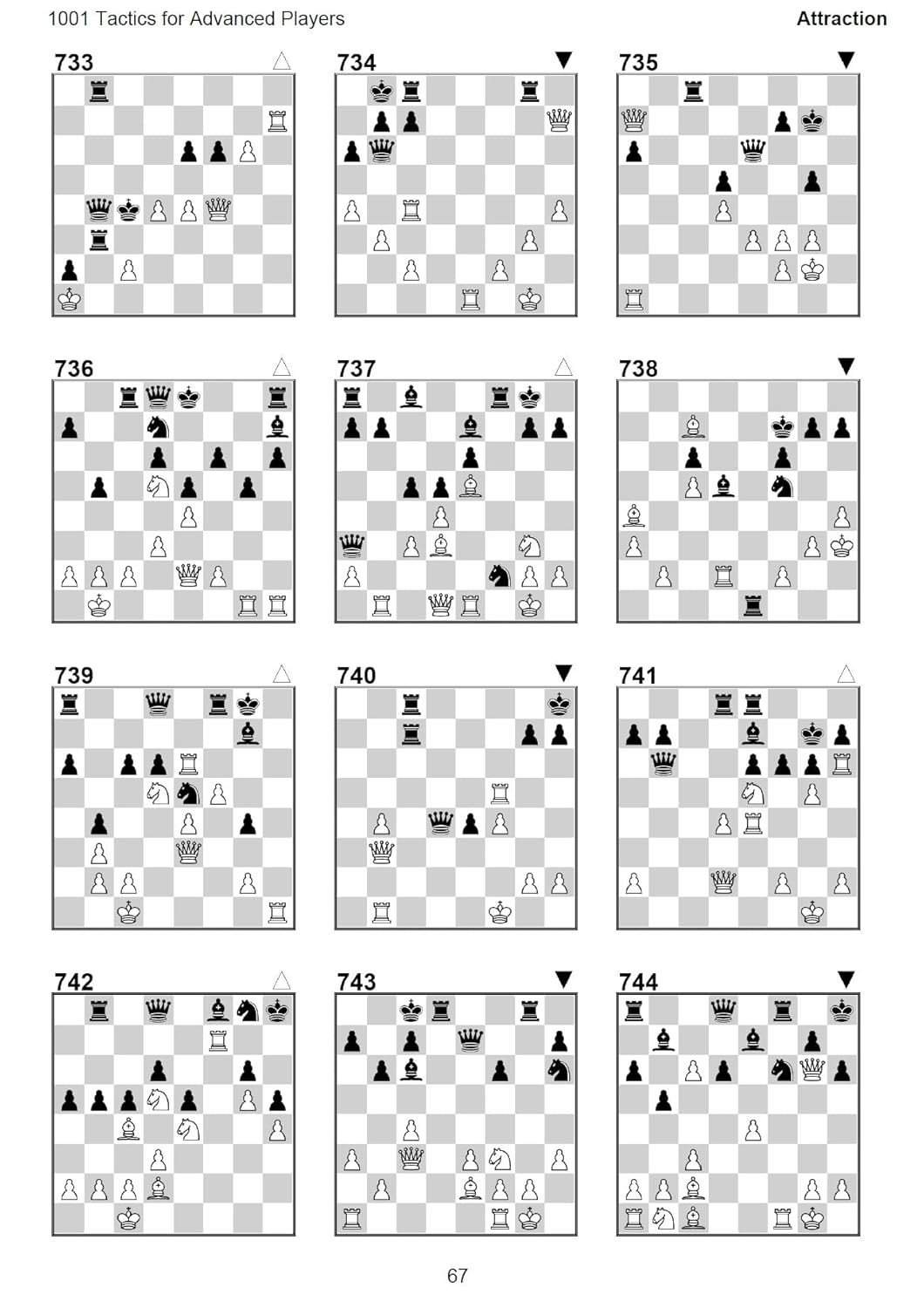 1001 Tactics for Advanced - Complete Tactical Training for Expert Chess Players | A4 Size Chess Puzzle Book