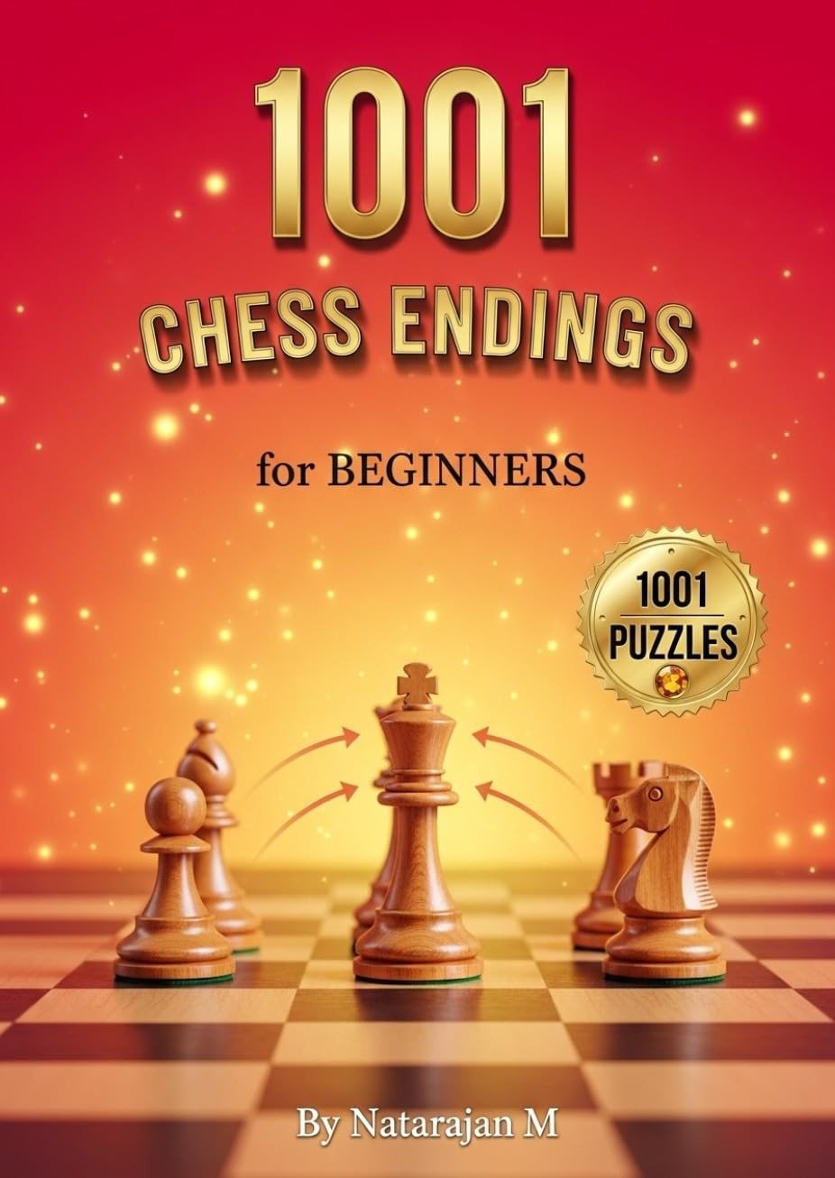 1001 Chess Endings for Beginners - Complete Endgame Training for Improving Players | A4 Size Chess Puzzle Book