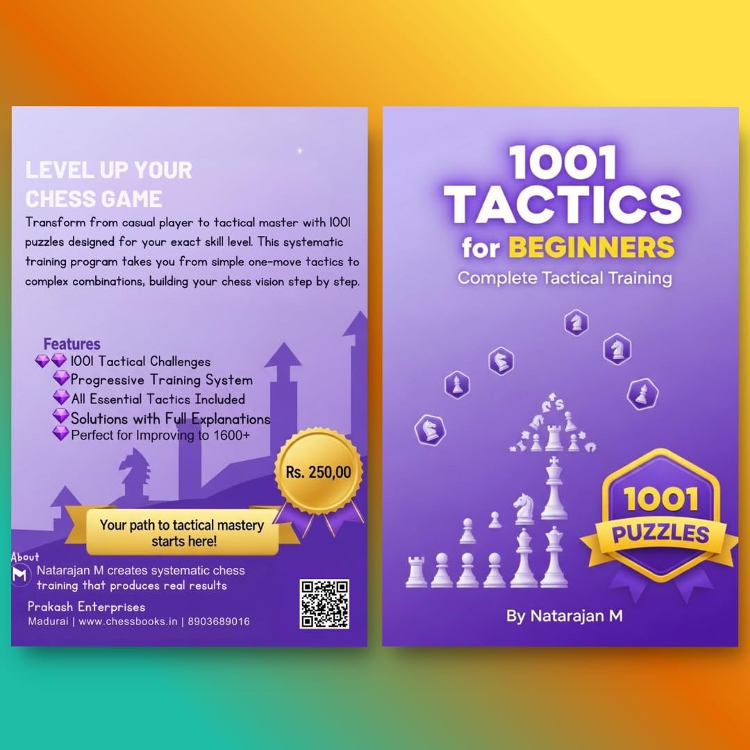 Complete Tactics Mastery Bundle: 3003 Chess Tactical Puzzles - Beginner to Advanced | A4 Size (3 Books Set)