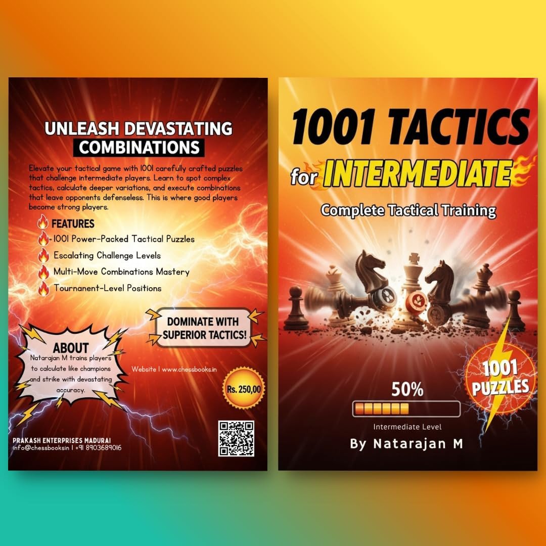 Complete Tactics Mastery Bundle: 3003 Chess Tactical Puzzles - Beginner to Advanced | A4 Size (3 Books Set)