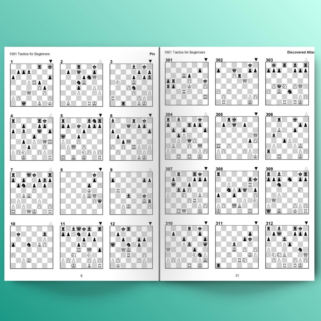 Complete Tactics Mastery Bundle: 3003 Chess Tactical Puzzles - Beginner to Advanced | A4 Size (3 Books Set)