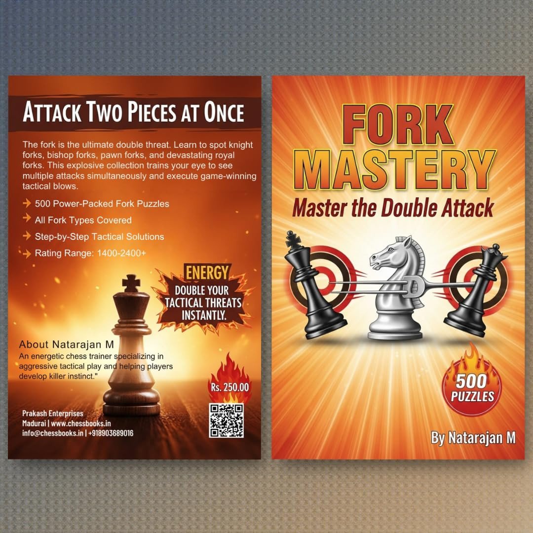 Master Tactical Themes Bundle: 2500 Chess Puzzles - 5 Essential Tactical Patterns | A4 Size (5 Books Set)