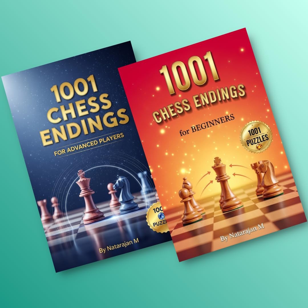 Chess Endings Master Bundle: 2002 Endgame Puzzles for Complete Mastery - Beginners to Advanced | A4 Size (2 Books Set)