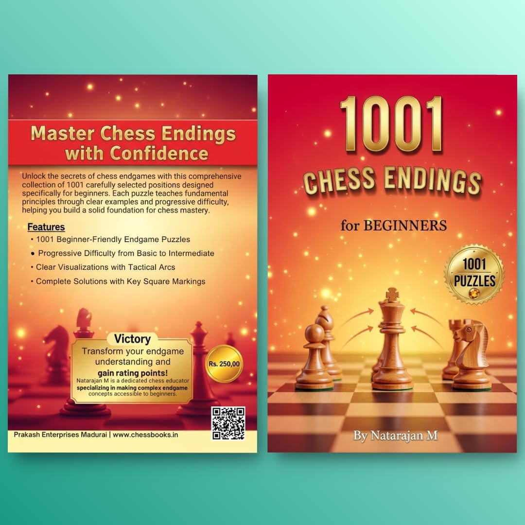 Chess Endings Master Bundle: 2002 Endgame Puzzles for Complete Mastery - Beginners to Advanced | A4 Size (2 Books Set)