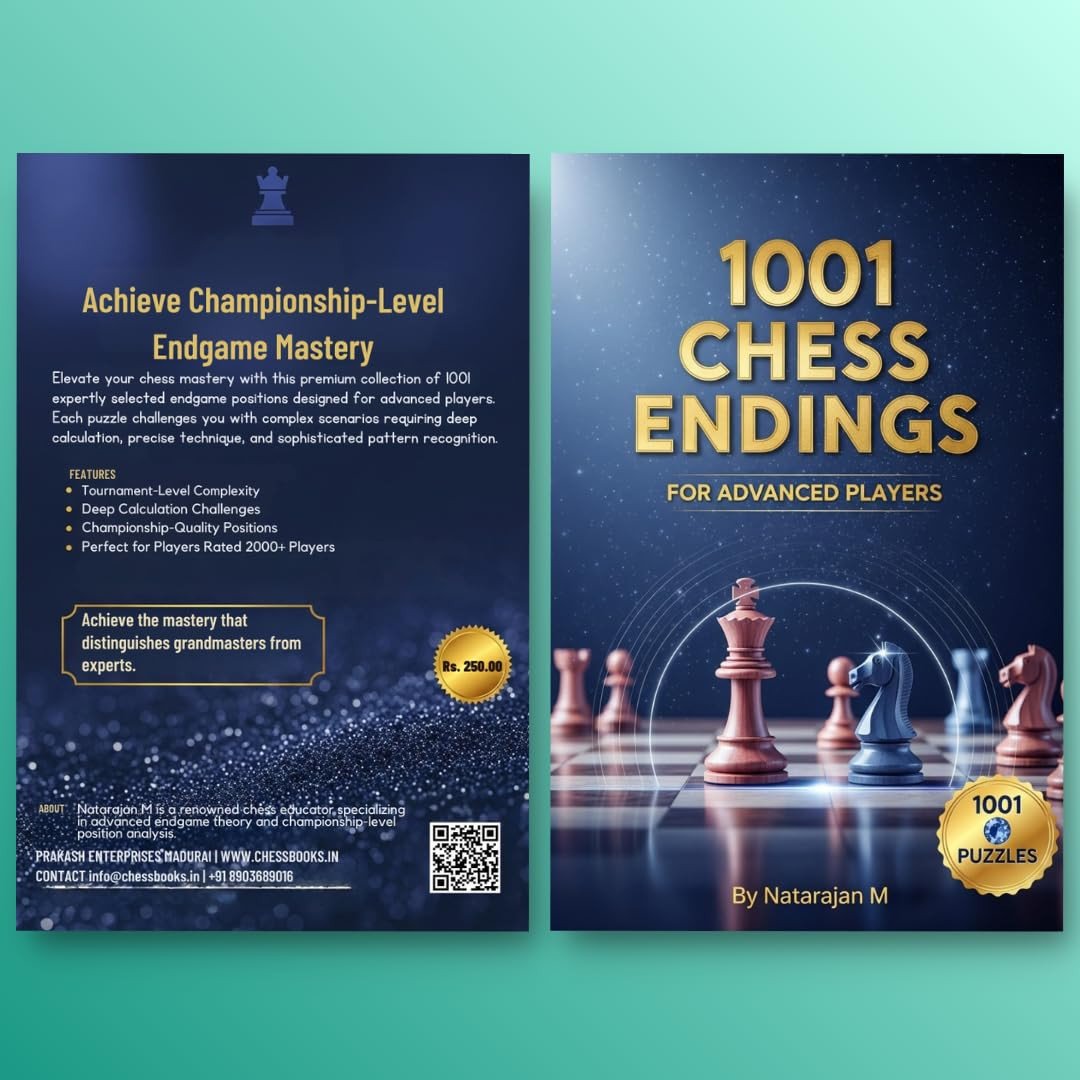 Chess Endings Master Bundle: 2002 Endgame Puzzles for Complete Mastery - Beginners to Advanced | A4 Size (2 Books Set)