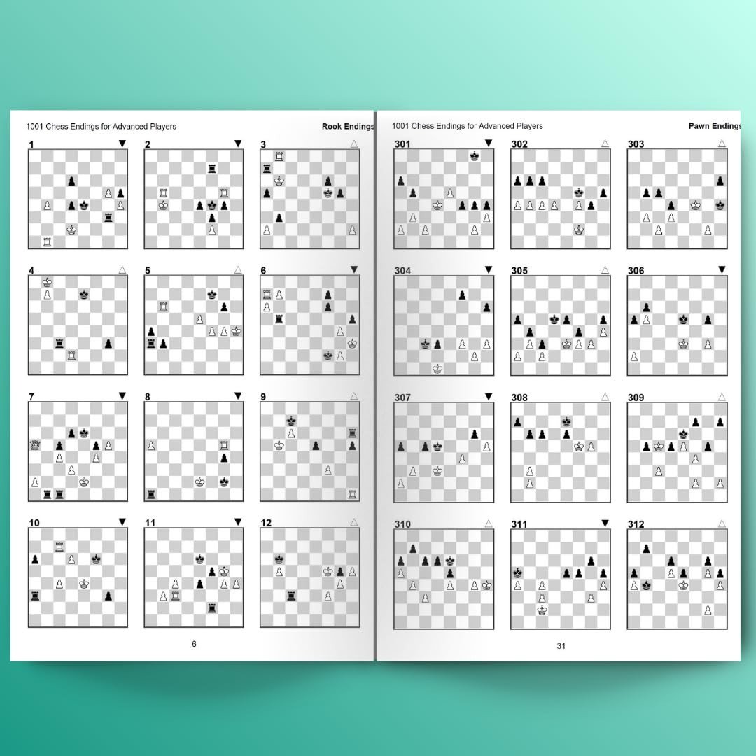 Chess Endings Master Bundle: 2002 Endgame Puzzles for Complete Mastery - Beginners to Advanced | A4 Size (2 Books Set)