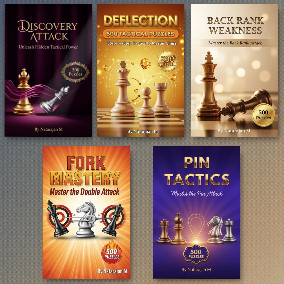Complete Chess Mastery Collection: 7505 Puzzles in 10 Professional Books - Tactics & Endgames | A4 Size (10 Books Ultimate Set)