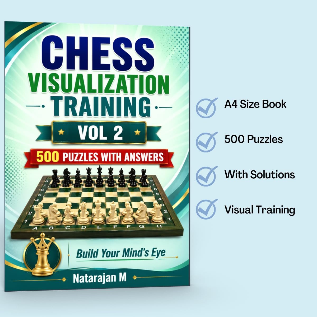 Chess Visualization Training - Volume 2: 500 Chess Puzzles | Play 3 transition moves in your head