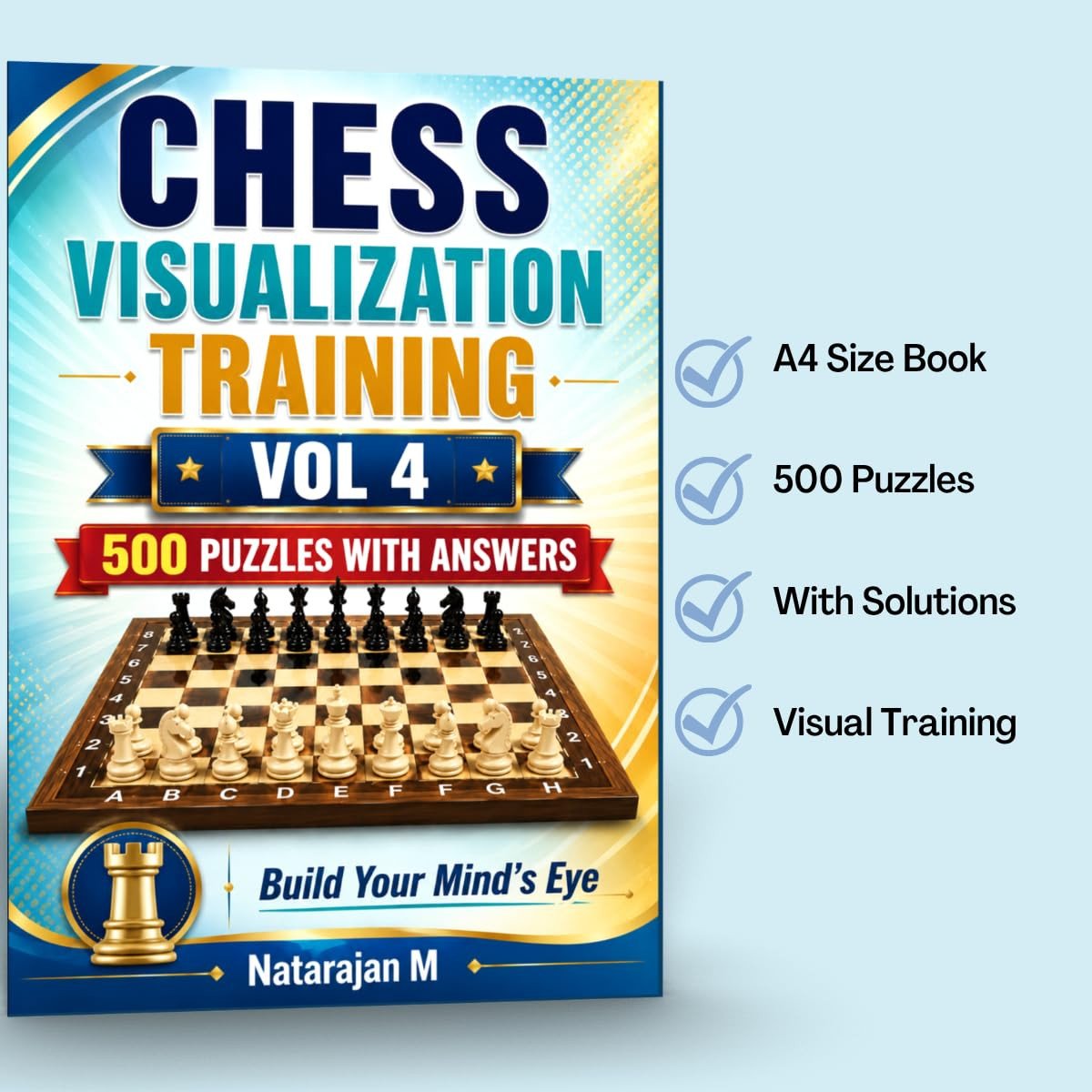 Chess Visualization Training - Volume 4: 500 Chess Puzzles | Calculate master-class combinations up to 5 moves