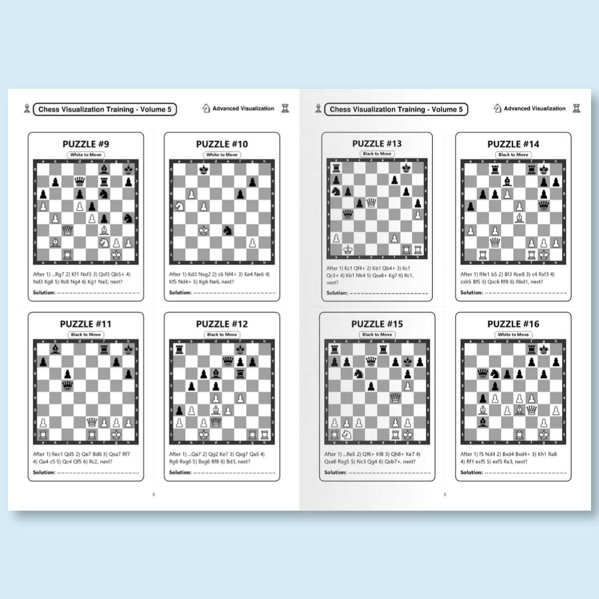 Chess Visualization Training - Volume 5: Advanced Visualization - 500 Chess Puzzles