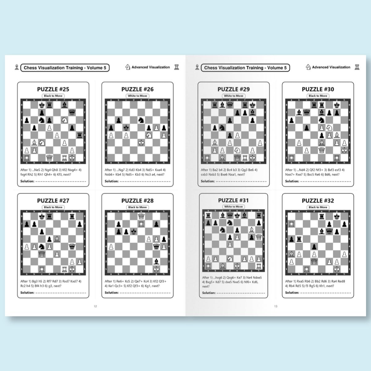 Chess Visualization Training - Volume 5: Advanced Visualization - 500 Chess Puzzles