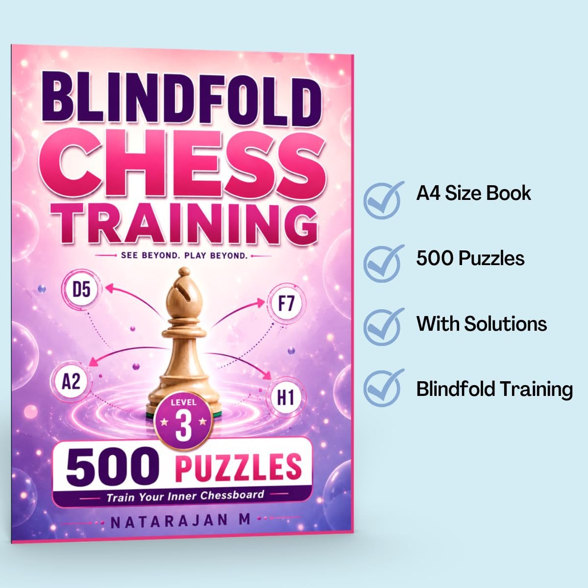 Blindfold Chess Training - Level 3: Advanced | Calculate sacrifices and deflections with 5-10 pieces, 4 moves deep.