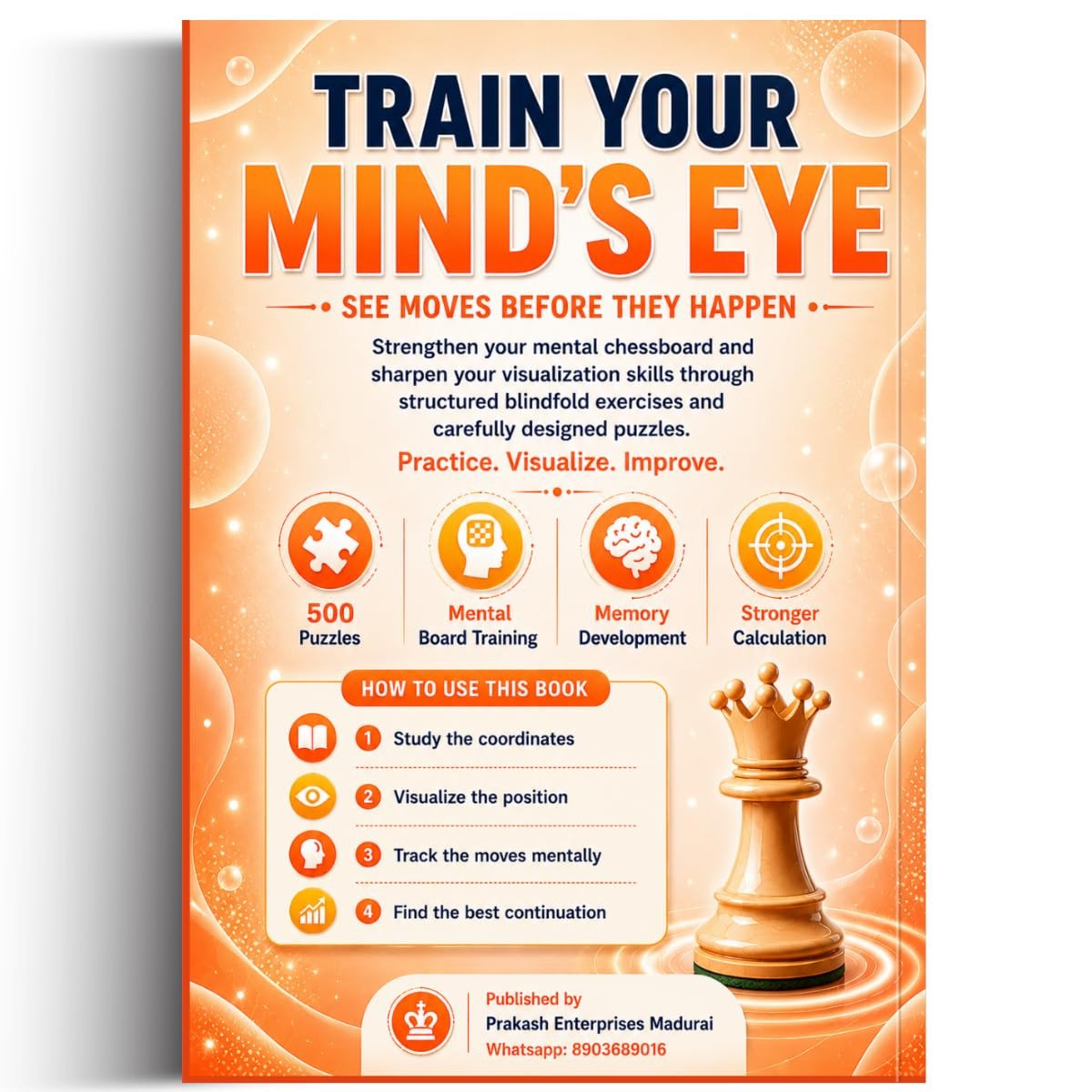 Blindfold Chess Training - Level 4: Master - 500 Puzzles for Elite Board Vision | Solve 500 complex middlegames