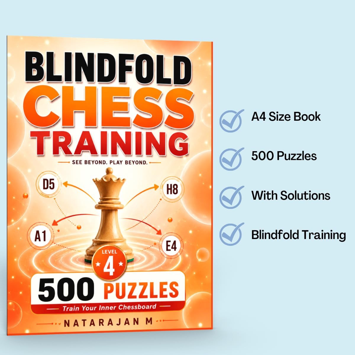 Blindfold Chess Training - Level 4: Master - 500 Puzzles for Elite Board Vision | Solve 500 complex middlegames