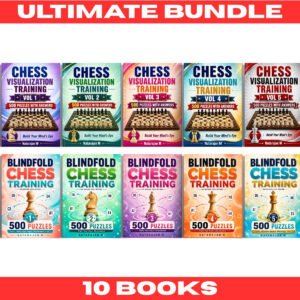 Chess Board Vision & Calculation Training: The Ultimate 10-Book Complete Collection - 5000 Curated Puzzles