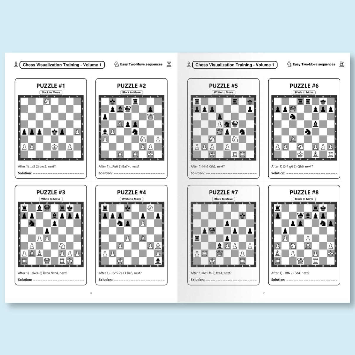 Chess Board Vision & Calculation Training: The Ultimate 10-Book Complete Collection - 5000 Curated Puzzles