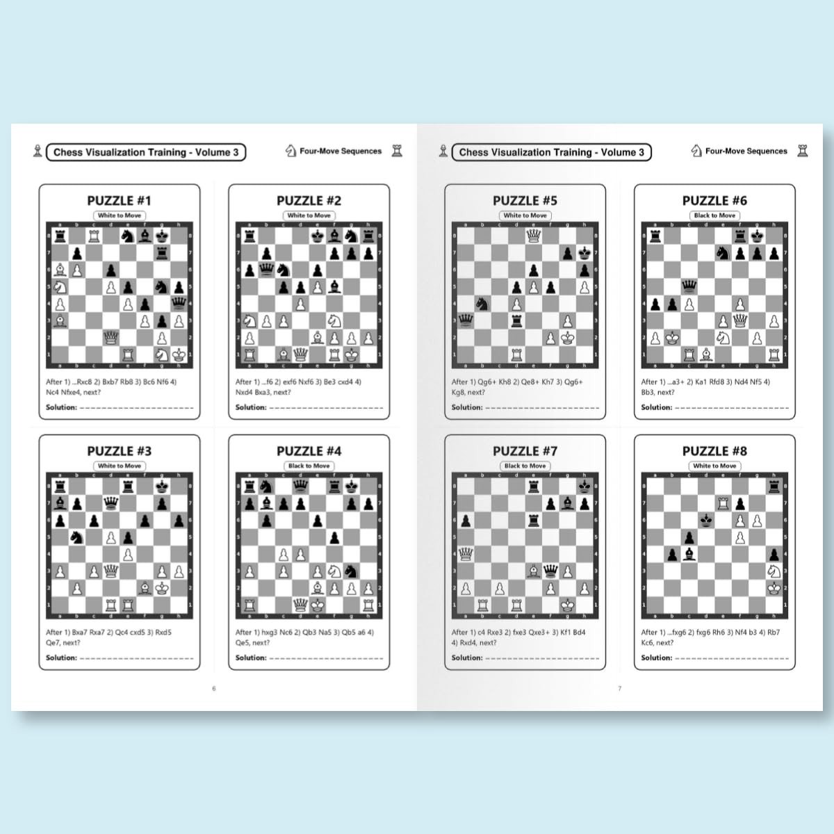 Chess Board Vision & Calculation Training: The Ultimate 10-Book Complete Collection - 5000 Curated Puzzles